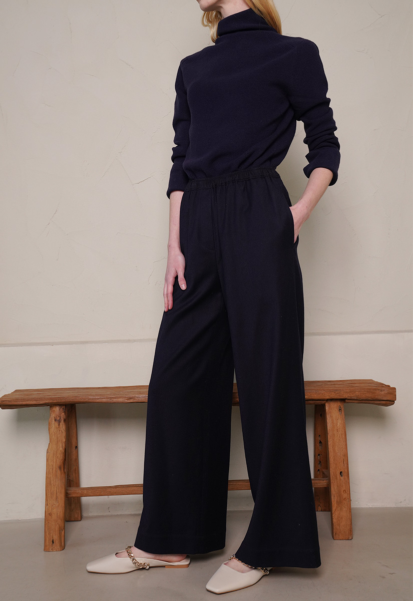Relaxed wide pants (wool)